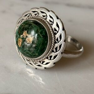 Navajo ♥️ Vintage Taxco Mexico Sterling Silver & Turquoise Ring!